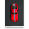 framePhoto001TOP - Collector's edition posters of most beautiful historic race cars in the world - A highlight of the 30th 24 Hours of Le Mans that took place from June 23rd to 24th, 1962 was the debut of the newly-developed Ferrari 250 GTO, which went into the race with high expectations and optimism. For the GT class, Ferrari had a new trump card -- the Belgian/French driver-duo Pierre Noblet/Jean Guichet in 250 GTO Chassis #3705 with the license plate MO-77914. After a magnificently race, Pierre Noble and Jean Guichet achieved the victory in the GT class in its GTO with starting # 19 on a blue, white and red tricolor-striped body. In addition to their first-place finish in the GT class, the remarkable performance led them to a 2nd position in overall standing.