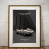 Mockup Poster002 - Collector's edition posters of most beautiful historic race cars in the world - Jaguar D-Type 'Short Nose' 1958, driven by Jim Clark, The Border Reivers The Border Reivers was a motor racing team set up by Scotsman Jock McBain and his farmer friends in Chirnside, Berwickshire, in the early 1950's. The Reivers existed at least a year before the more famous Ecurie Ecosse, also from Scotland! Ian Scott Watson, a Border racing driver, introduced his farmer friend Jim Clark to the team, and it became immediately clear that Clark had superior talents. A test day was held at Charterhall, where now team members Scott Watson, Jimmy Somervail, and young Jim Clark could try out the car. Clark was very quick, and a decision was made for him and Somervail to race the car in 1958.