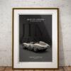 Mockup Poster002 - Collector's edition posters of most beautiful historic race cars in the world - Jaguar D-Type 'Short Nose' 1958, driven by Jim Clark, The Border Reivers The Border Reivers was a motor racing team set up by Scotsman Jock McBain and his farmer friends in Chirnside, Berwickshire, in the early 1950's. The Reivers existed at least a year before the more famous Ecurie Ecosse, also from Scotland! Ian Scott Watson, a Border racing driver, introduced his farmer friend Jim Clark to the team, and it became immediately clear that Clark had superior talents. A test day was held at Charterhall, where now team members Scott Watson, Jimmy Somervail, and young Jim Clark could try out the car. Clark was very quick, and a decision was made for him and Somervail to race the car in 1958.
