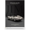 framePhoto002 1 - Porsche Ford Ferrari Audi BMW Jaguar racing Fine Art Prints Poster - Jaguar D-Type 'Short Nose' 1958, driven by Jim Clark, The Border Reivers The Border Reivers was a motor racing team set up by Scotsman Jock McBain and his farmer friends in Chirnside, Berwickshire, in the early 1950's. The Reivers existed at least a year before the more famous Ecurie Ecosse, also from Scotland! Ian Scott Watson, a Border racing driver, introduced his farmer friend Jim Clark to the team, and it became immediately clear that Clark had superior talents. A test day was held at Charterhall, where now team members Scott Watson, Jimmy Somervail, and young Jim Clark could try out the car. Clark was very quick, and a decision was made for him and Somervail to race the car in 1958.