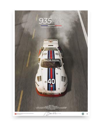 Porsche 935 Martini Racing 1976 World Championship limited edition poster, signed and numbered