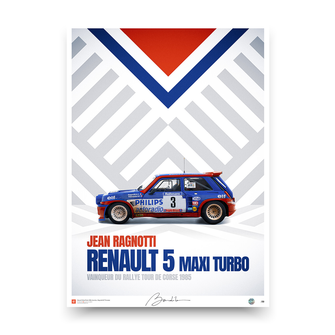 Renault 5 maxi Turbo - Ragnotti - Rallye Tour de corse 1985. Limited edition