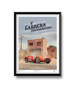 poster Ferrari 375 Plus Carrera Panamericana 1954. car poster limited edition, signed and numbered