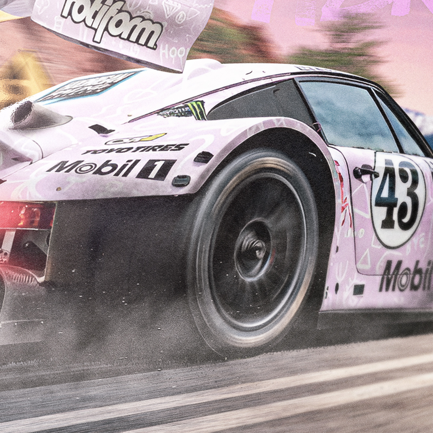 Hoonigan Porsche Pegasus - Pikes Peak 2022 MockupPoster082 DETAIL - Porsche Ford Ferrari Audi BMW Jaguar Renault Automotive Fine Art Prints Poster - High-quality wall art featuring the iconic Hoonigan Porsche Pegasus from the legendary Pikes Peak International Hill Climb. Printed on premium 190gsm fine art paper, this motorsport poster is perfect for car enthusiasts, racing fans and modern garage or office décor.