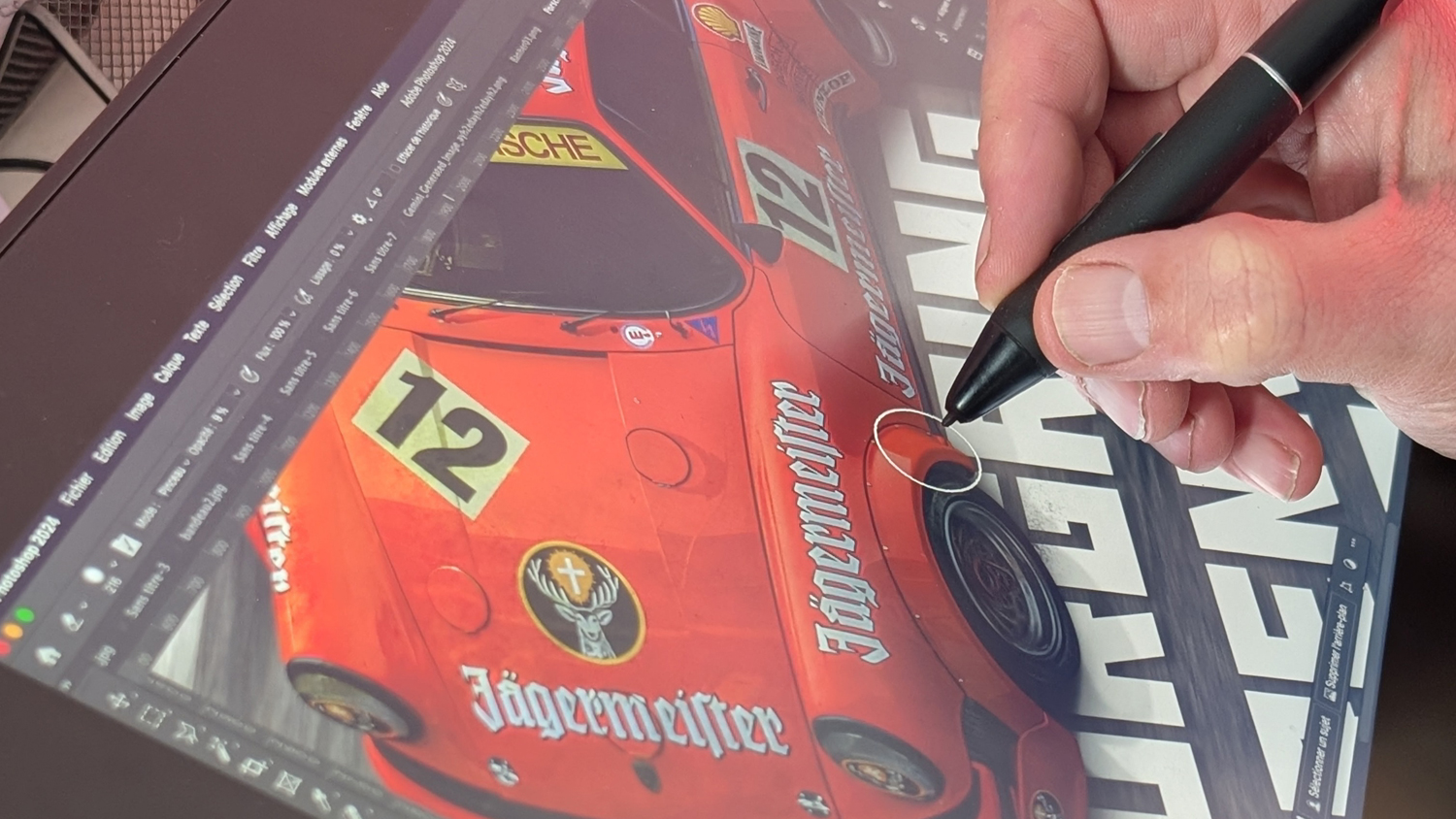 tablettegraphique - Porsche Ford Ferrari Audi BMW Jaguar Renault Automotive Fine Art Prints Poster -